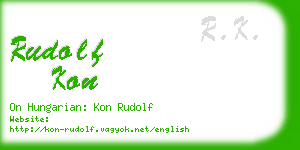 rudolf kon business card